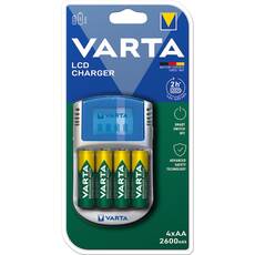 Varta LCD Charger with 4 AA 2600mAh Batteries +12V & USB