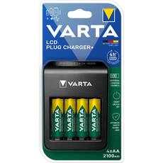 Varta LCD Plug Charger + 4 AA 2100 mAh Batteries