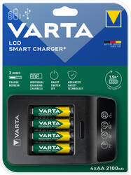 Varta LCD Smart töltő + 4db AA 2100 mAh akkumulátor