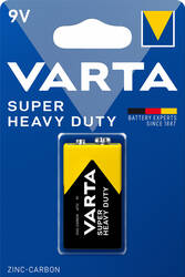 Varta Super Heavy Duty 9V 6F22 Dry Cell BL1