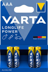 Varta Longlife Power mikro AAA LR03 elem BL4