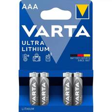 Varta Ultra Lithium Micro AAA LR03 Dry Cell BL4