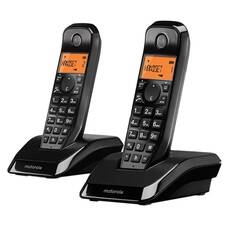 Motorola S1202 Black DECT Telephone in Pair